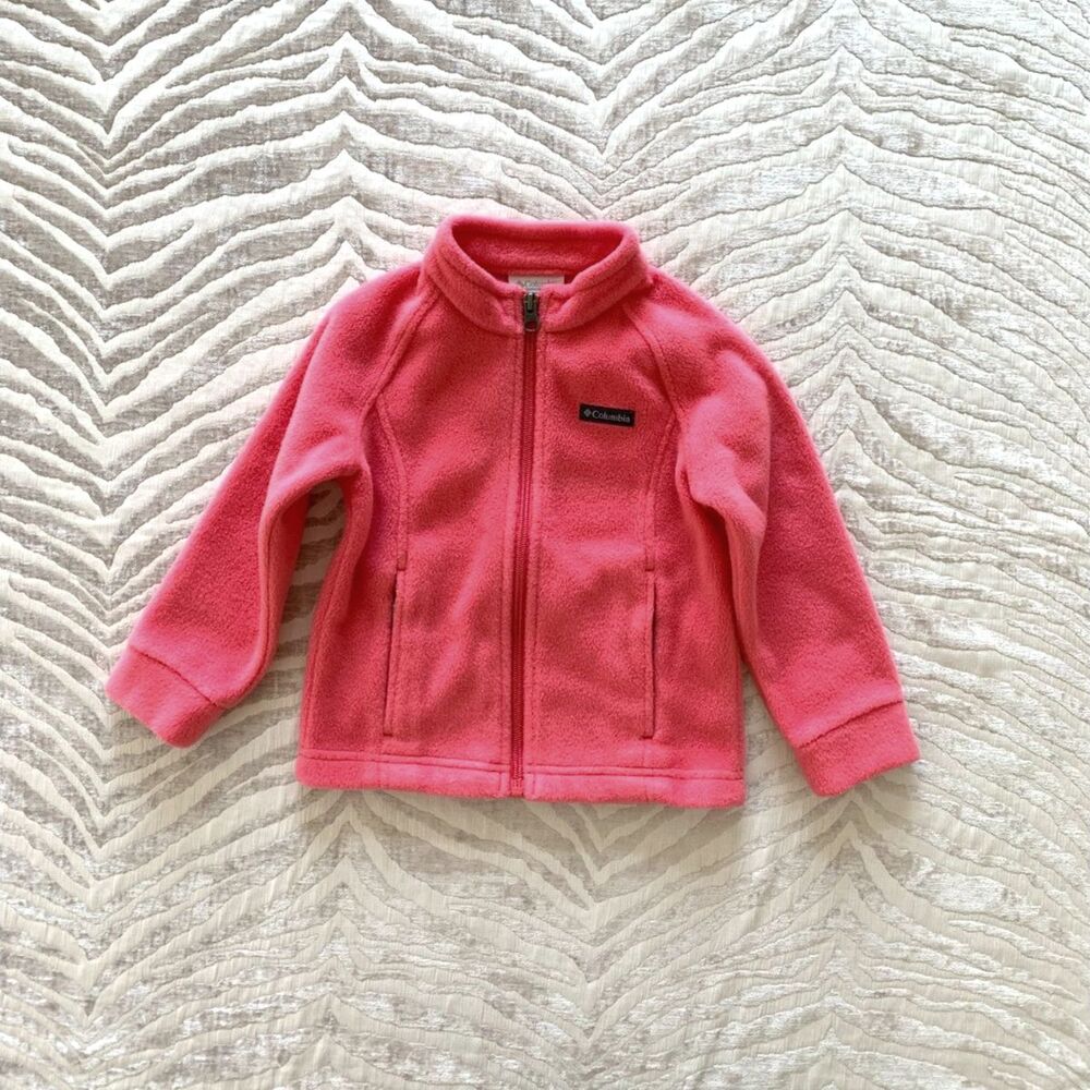 Columbia Pink Fleece 3T Winter Zip-Up Jacket